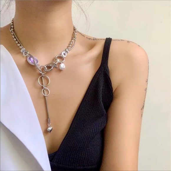 Statement Crystal Glass Ball Necklace - Picture 2 of 6